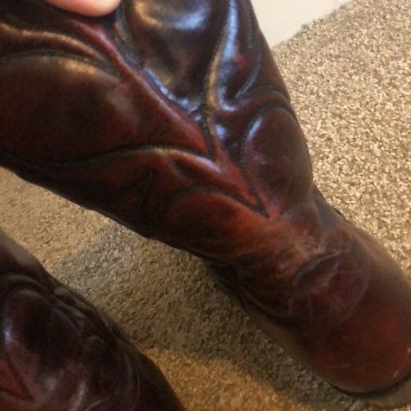 VTG DINGO Dark Brown Men’s Cowboy Boots SZ 12 - Picture 6 of 11